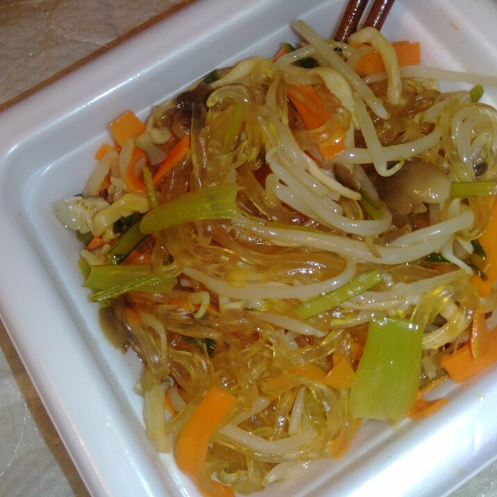 腹持ち良し！◆野菜たっぷりくずきりのチャプチェ風